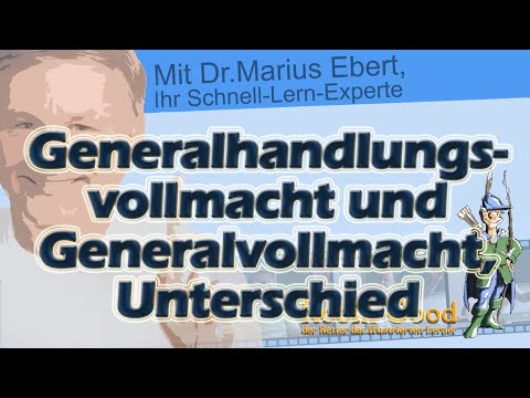 Generalvollmacht, Umfang