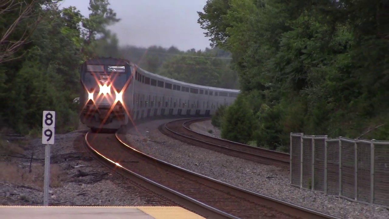 P053 the Auto Train with Amtrack 832 and 835 at Woodbridge Station ...