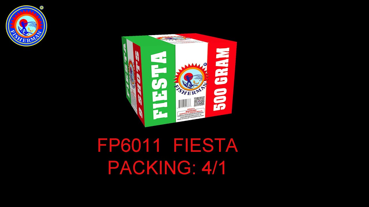 {500 gram cakes fireworks}Liuyang Factory 500gram Cakes Fireworks Fiesta FP6011 from Fisherman