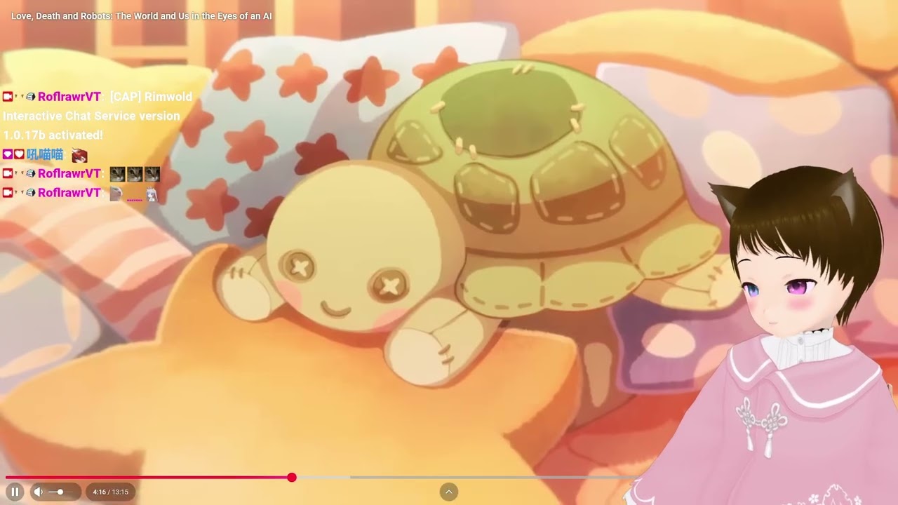 Reacting to Love, Death and Robots: The World and Us in the Eyes of an AI