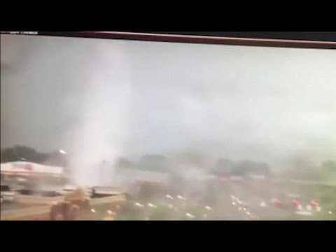 Tornado touches down near shopping center