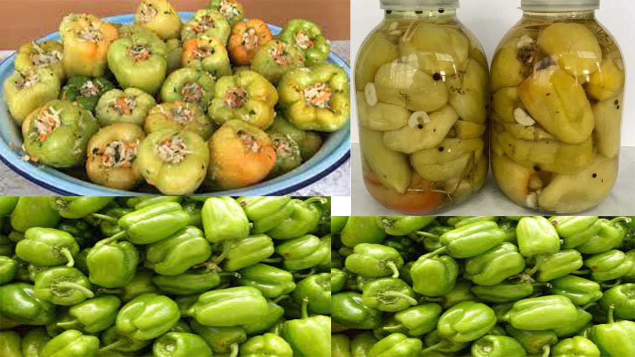 🔴Xırçıltılı və LƏZZƏTLİ   İçi Doldurulmuş  YAŞIL BİBƏR TURŞUSU. Qış hazırlığı