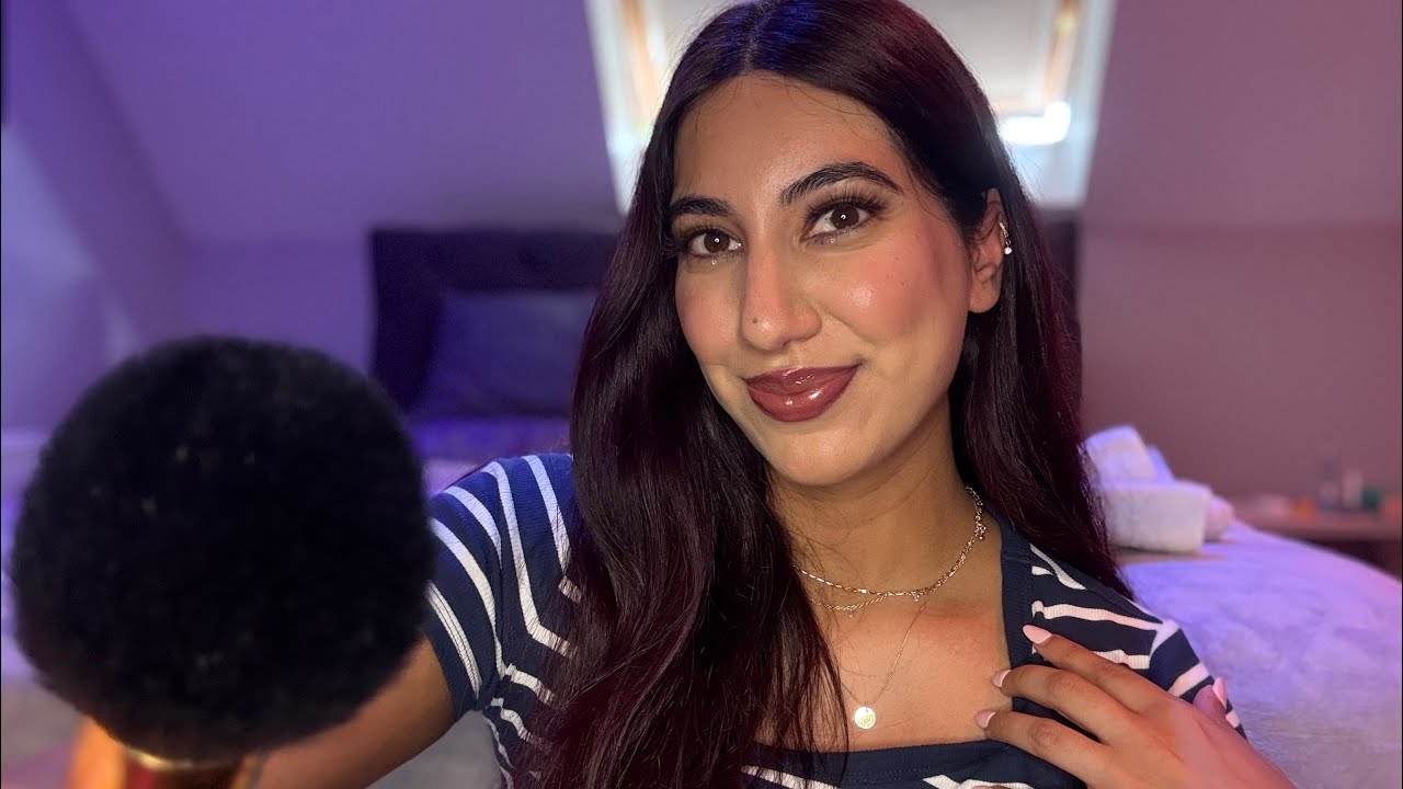 ASMR for Deep Sleep | Finger Flutters Fabric Scratching and Face Brushing Gum chewing