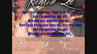 Don't you know your love is lyrics - isasha
