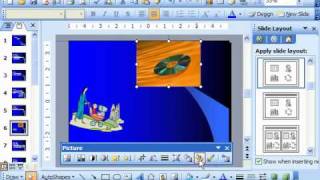 PowerPoint 2003 Tutorial Cropping Clip Art Microsoft Training Lesson 9.8