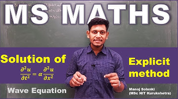 Solution of Wave Equation | Explicit Method | Finite Difference Method | Hyperbolic PDE Solution