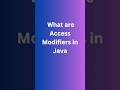 What are Access Modifiers in Java|Public, Private, Protected, Default|#java #education #programming