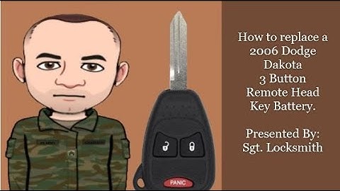 How to replace a 2006 Dodge Dakota 3 Button Remote Head Key Battery