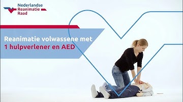 Reanimatie volwassene met 1 hulpverlener en AED