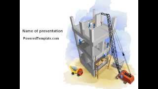 Building Site PowerPoint Template by PoweredTemplate.com