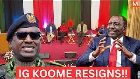 LIVE!!! Inspector General of Police Japhet Koome has resigned