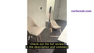 Review Bekrvio Counter Height Bar Stools Set of 3, Modern Mid-Century Swivel Barstools with Backs an
