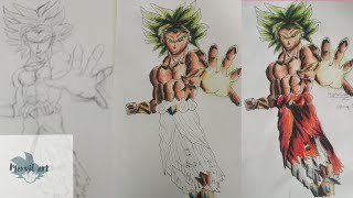 Broly ssj legendario speed drawing