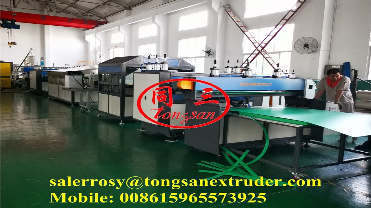 PP corrugated sheet machine use recycled PP and 60% PP filler make cheap PP corrugated hollow sheet