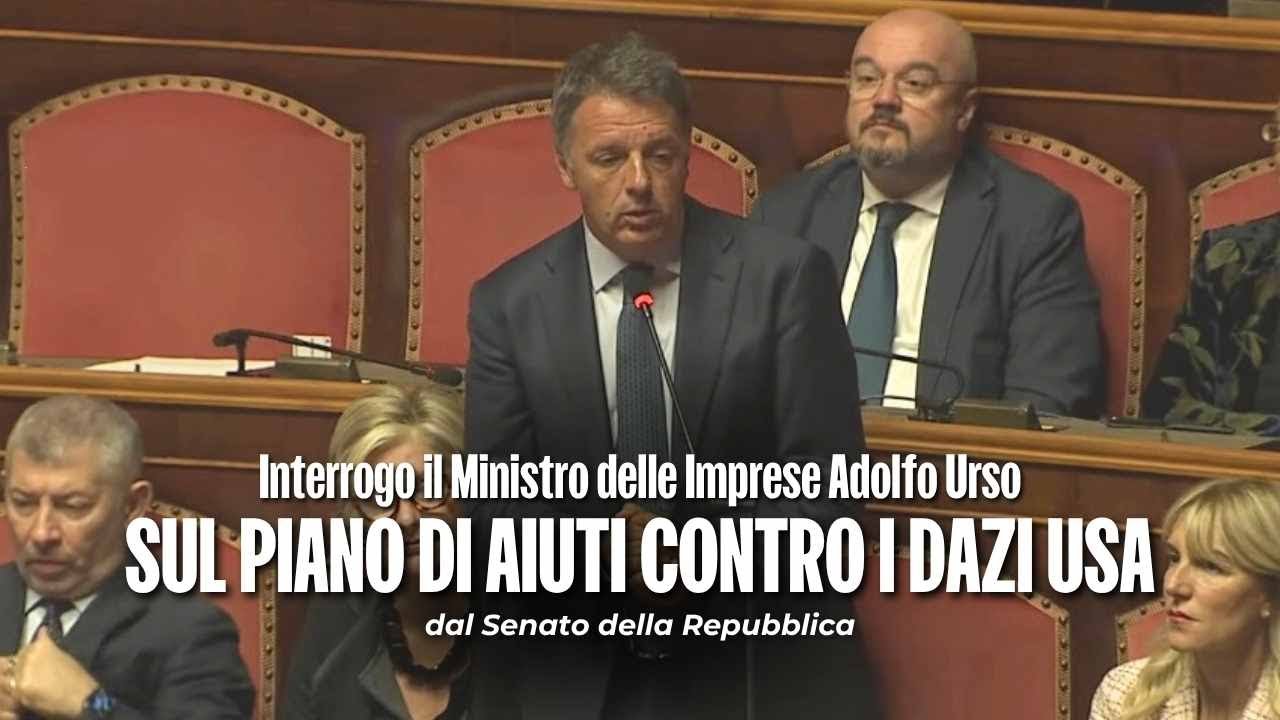 Interrogo il Ministro delle Imprese Adolfo Urso sul piano di aiuti contro i dazi USA | 9/10/2025