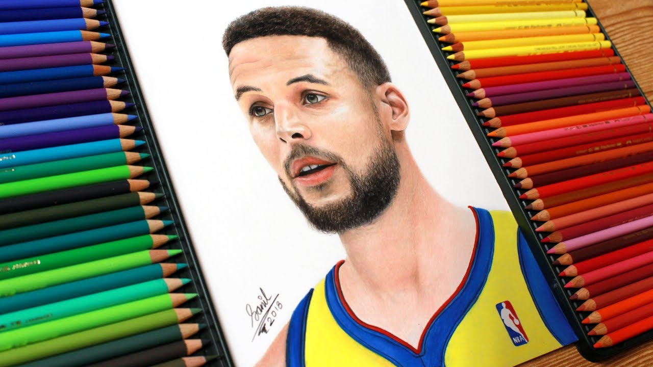 Stephen Curry - Colored pencil drawing