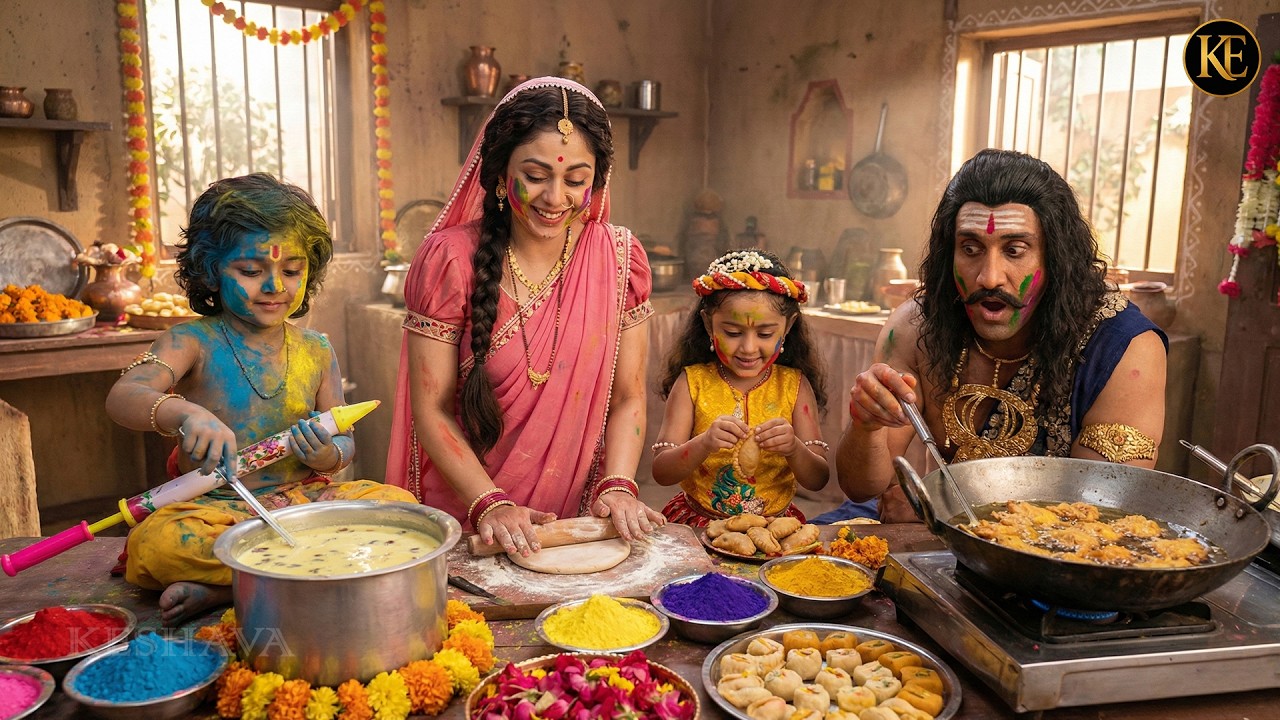 मैया संग कान्हा की होली तैयारी || यशोमती मईया के नंदलाला || Shree Krishan leela ||