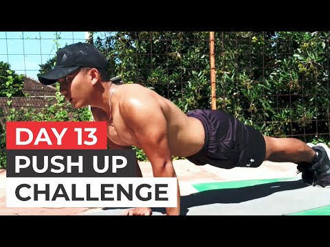 100 PUSH UP A DAY FOR 30 DAYS CHALLENGE (DAY 13) - YouTube