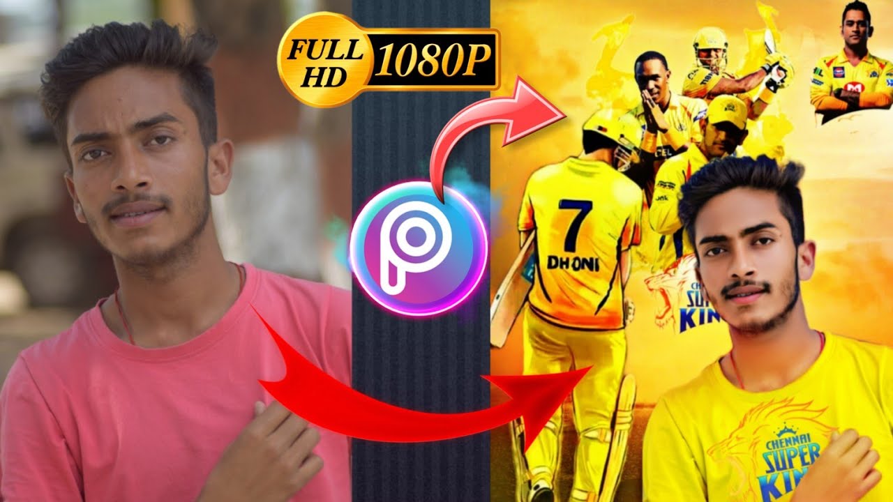 Ipl photo editing 2022 // CSK Team  Photo Editing Tutorial in PicsArt //