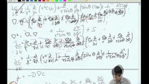 Mod-05 Lec-28 Mass & Energy Conservation Cylindrical Coordinates