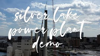 4-27-20 Rochester Minnesota Stack #4 at Silver Lake Power Plant beginning Demolition DJI Mavic 2 Pro Rochester Minnesota Skyline And Silver Lake