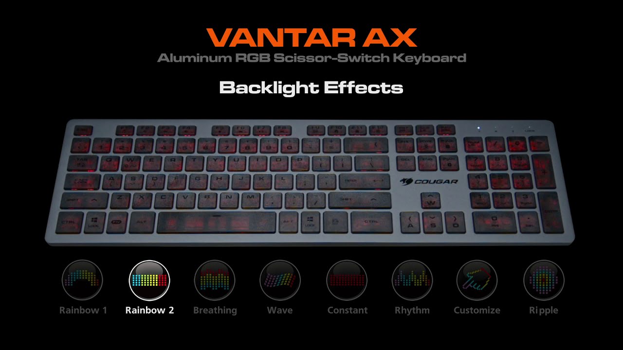 COUGAR VANTAR AX - RGB Scissor-Switch Gaming Keyboard - COUGAR