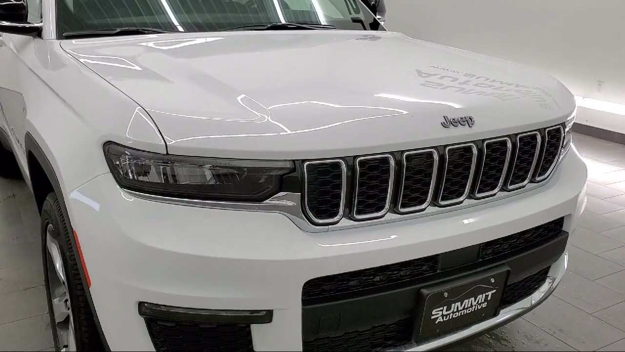 2021 Jeep Grand Cherokee L Limited Bright White Clearcoat New. walk