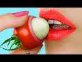 Makeup Challenge. Full Face Using Food And School Supplies!