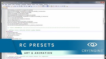 How to use Resource Compiler presets for CRYENGINE | Art & Animation