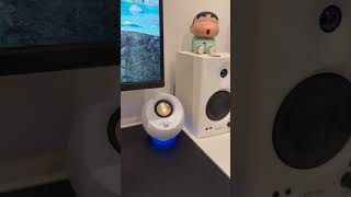 CREATIVE SPEAKER PEBBLE PRO ลำโพง 2.0 บูลทูธ 5.3 สีขาว เชื่อมต่อผ่าน USB-C พร้อมไฟ RGB