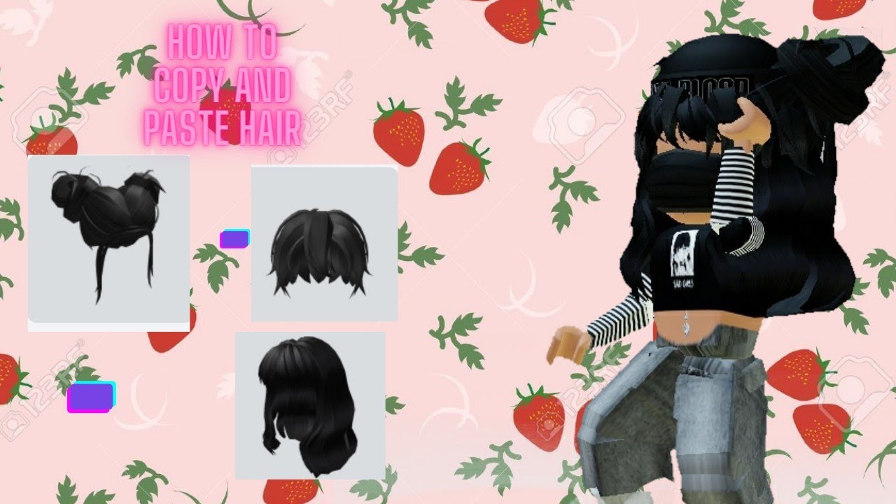 how to copy and paste hairs on roblox ! |on mobile| - YouTube