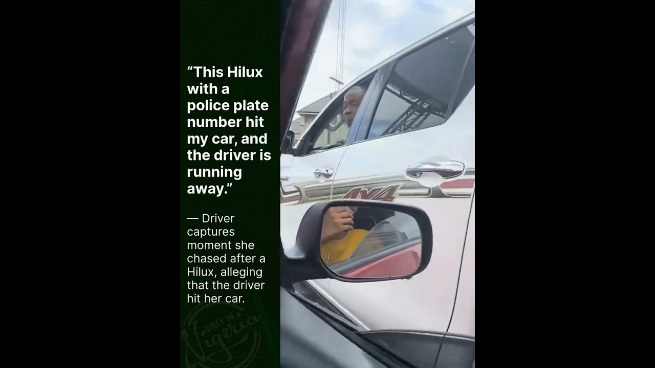 A driver chases Toyota hilux after alleged hit and run