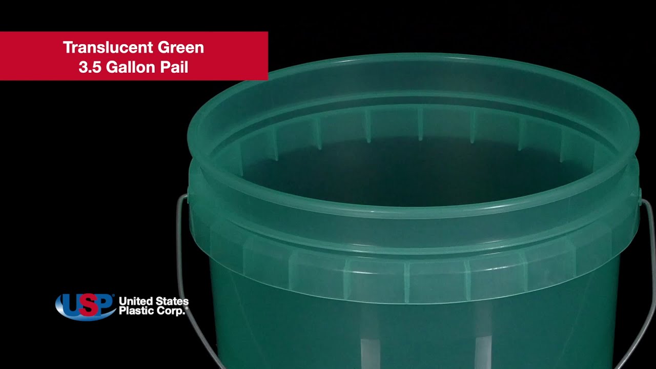 Translucent Green 3.5 Gallon Pail | U.S. Plastic Corporation®