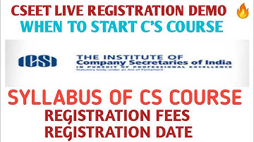 LIVE DEMO:- CSEET JULY 2022 Registration | CSEET Exam july 2022 REGISTATION | how to register CSEET