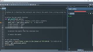 Celebrity Python 65: A function that extracts and returns the month from a string using the split method Wealth
