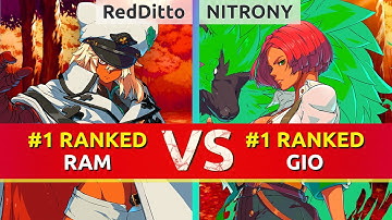 GGST ▰ RedDitto (#1 Ranked Ramlethal) vs NITRONY (#1 Ranked Giovanna). High Level Gameplay