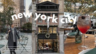 nyc vlog 🍁 cozy fall breakfast, holiday decor shopping, lunch at eataly flatiron & festive drinks