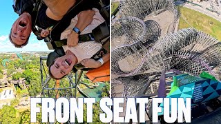 GOING ON EVERY INSANE ROLLER COASTER RIDE AT BUSCH GARDENS | FRONT OF LINE FRONT SEAT POV