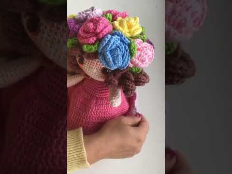 Boneca buquê amigurumi💐tutorial aqui no canal💐#crochet #amigurumi