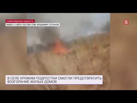 Дети спасли село от пожара в Саратовской области