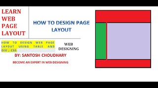HOW TO DESIGN WEB PAGE LAYOUT USING DIV AND TABLE : TUTORIAL BY SANTOSH CHOUDHARY