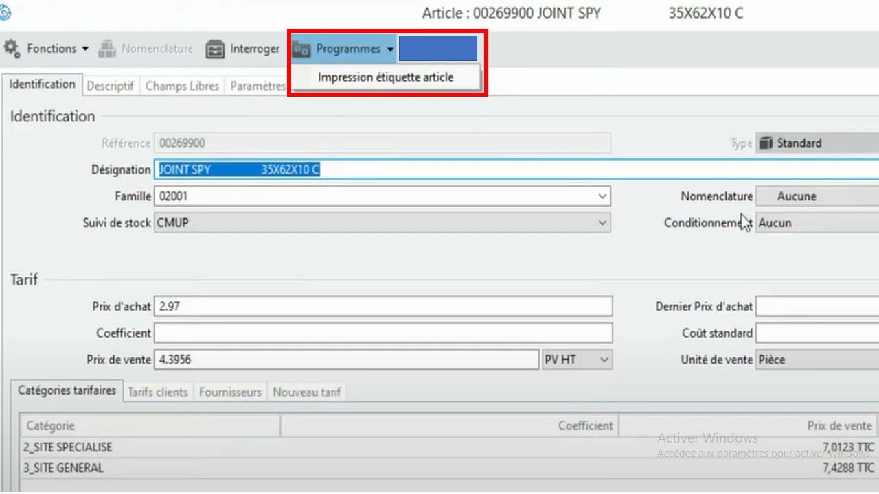 COMMENT CONNECTER LE LECTEUR DU CODE BARRE AVEC SAGE GESTION COMMERCIALE