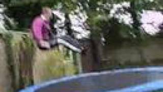 Details Hilarious trampoline stunt gone wrong. News