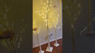 Decorative Lighted Birch Trees 6FT set of 3 #lights #decor #shorts