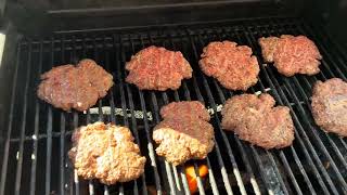 Grilling Hamburgers For Dinner