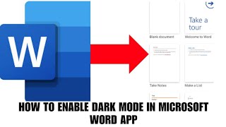 How to enable dark mode in Microsoft Word App