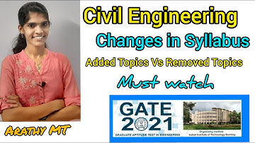 GATE 2021 CE || IIT BOMBAY ||Changes In Civil Engineering Syllabus||Added Topics Vs Removed Topics||