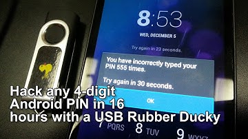 Hak5 1217.1, Hack any 4-digit Android PIN in 16 hours with a USB Rubber Ducky