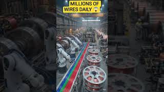 How Electricity Wires Are Made ⚡ Factory Production#CopperWire#FactoryProcess#Manufacturing#short 🔥🙏