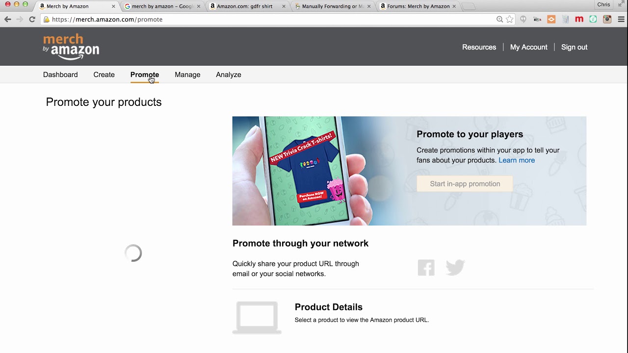 Merch By Amazon Dashboard Youtube